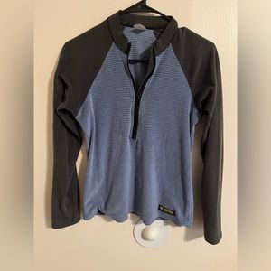 Melanzana micro grid half zip